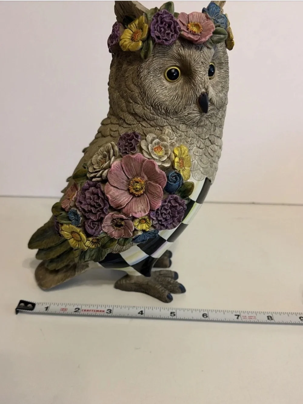 Mackenzie-Childs Flower Market Olivia Owl. Retired. Like new, EUC.